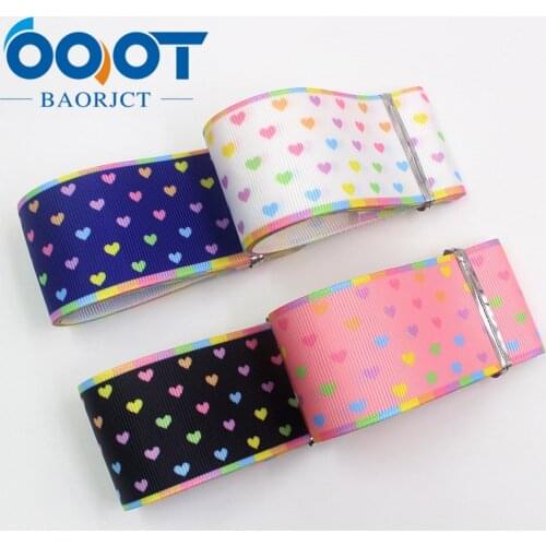 OOOT BAORJCT I-19817-1946,38mm,10yards Love Thermal transfer Printed grosgrain Ribbons,bow cap DIY accessories decorations