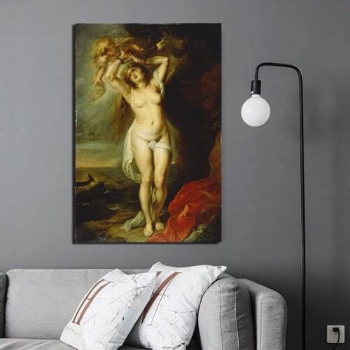 Peter Paul Rubens Andromeda Canvas Painting Print Living Room Home Decoration Modern Wall Art Oil Painting Posters Pictures Art