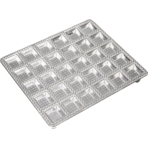 30Cavity Fast Press Square Dumpling Mould Maker DIY Ravioli Maker Gadgets Pasta Dumpling Mold Kitchen Tool Silver Aluminum alloy
