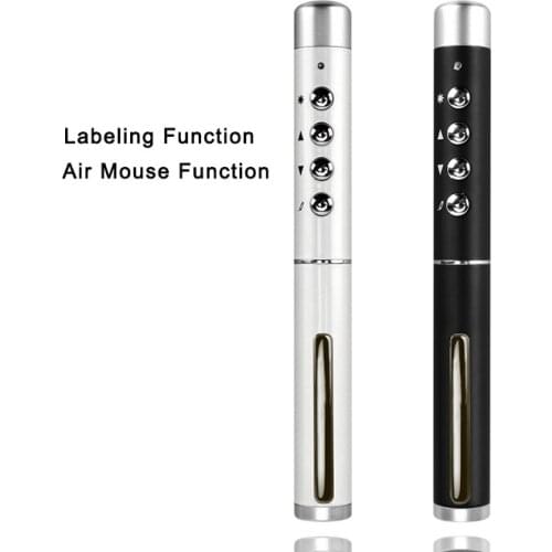 PPT Present RF 2.4G Wireless Presenter with Air Mouse PowerPoint Remote Control PPT Clicker Presentation Laser Pen apple tv