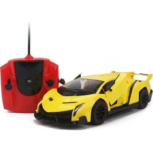 Five-Way Double-Door Remote Control Car 1:14 One-Button Door Lighting Remote Control Car Model Wireless Electric Toy Gift