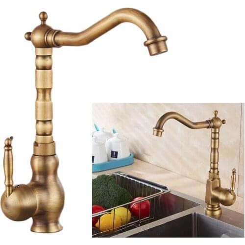 Bathroom Sink Faucet Antique Bronze Finished Hot And Cold Water Mixer Tap Crane With Pop Up For Kitchen