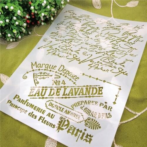 21*29.5 Journal article scrapbook stencils spray plastic mold shield DIY cake hollow Embellishment printing lace ruler Easter