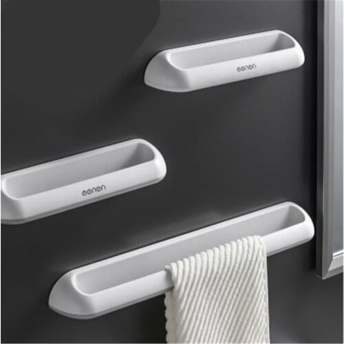 Punching Free Towel Holder Rag Hanging Rack for Kitchen Wall-Mounted Towel Hanger Bathroom Towel Storage Shelf Home Organizer