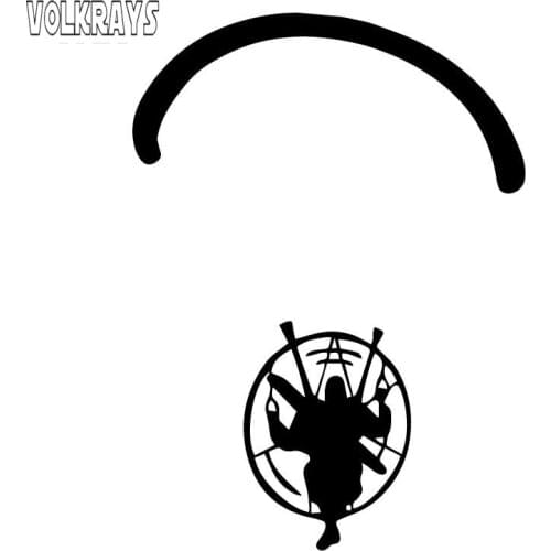 Volkrays Creative Car Sticker Paramotor Flyer Paramotorist Moto Paraplane High Quality Accessories Sunscreen PVC Decal,16cm*11cm