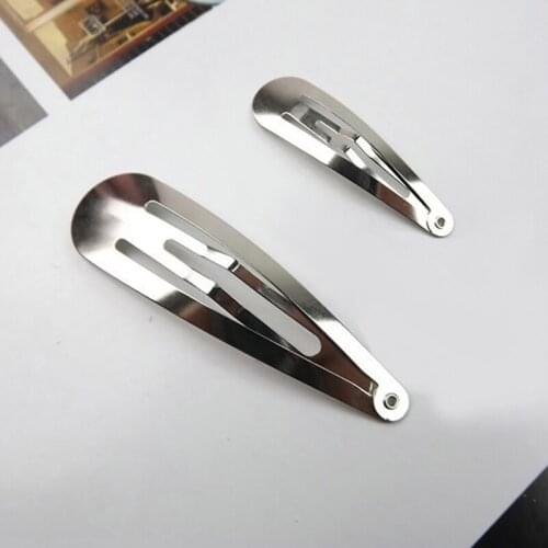 10Pcs/lot DIY Hair Clip Hair Silver Oval Water Droplets Hairgrip Hair Snap Accessories Handmade Clips Craft Bow For Girls B0I0