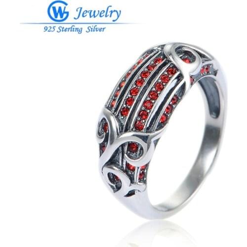 Gw Fashion Jewelry 2016 New Vintage Style Crystal Sterling Silver Rings For Women RIPY078H20