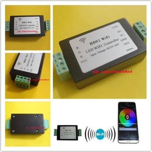 1pcs H801 WiFi;RGBW LED WIFI controller;RGBW WiFi LED H801 Controller;DC5-24V input;4CH*4A output