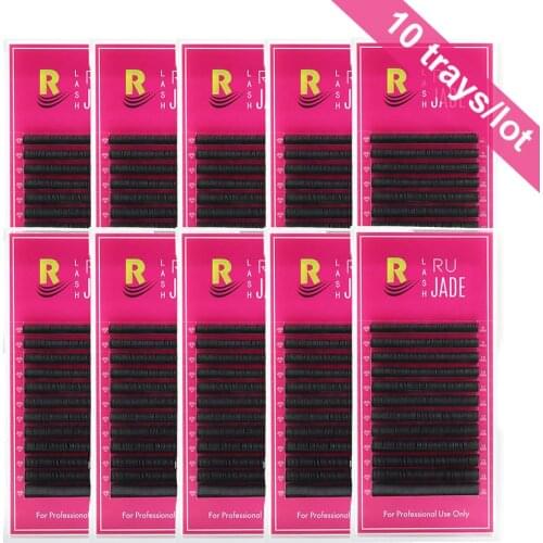 10 Trays/Lot False Mink Eyelash Extension Individual Silk Eyelash Lashes maquiagem cilios for Professionals Makeup Volume Lashes