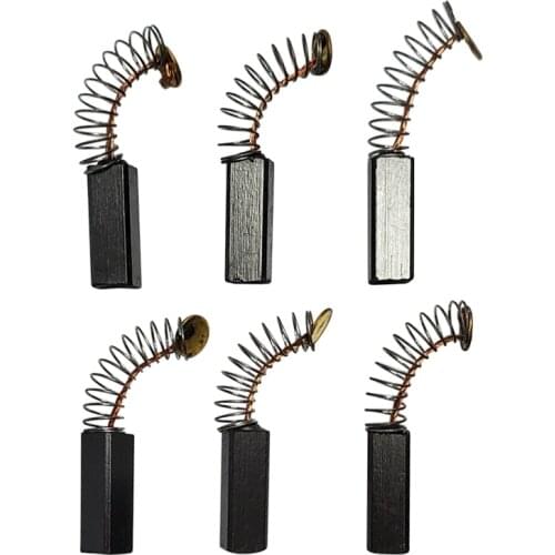 10pcs Carbon Brush Power Tool Accessories 6x6x17 mm Electric Motor Drill Carbon Brush Replacement with Great Conductivity
