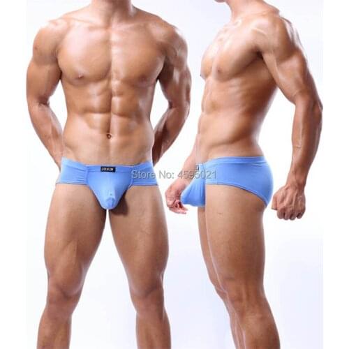 3Pcs/Lot Mens Underwear Briefs Men Bulge Pouch Mini Bikini Briefs Ropa Interior Hombre Ice Silk Gay Sexy Underwear