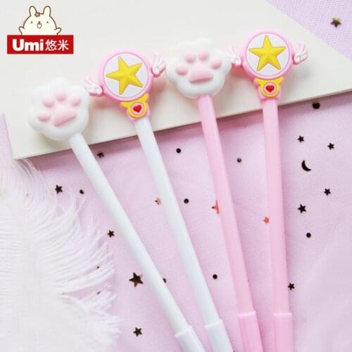 4PCS UMI Gel Pen Cat Claw Girl 0.5 Gel Pen Signing Pen Small Fresh and Lovely
