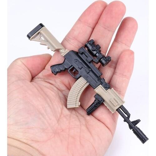 6pcs/set Boy Play DIY Assembly Scale 1:6 Plastic Gun Model AK47 Military Battle for Kids Toys Brinquedos Educational Toy A333