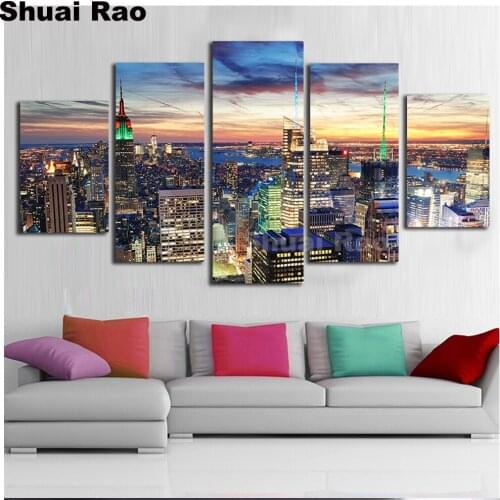 5d diy diamond embroidery Boston Skyscrapers landscape diamond painting full square diamond art USA city living room decor
