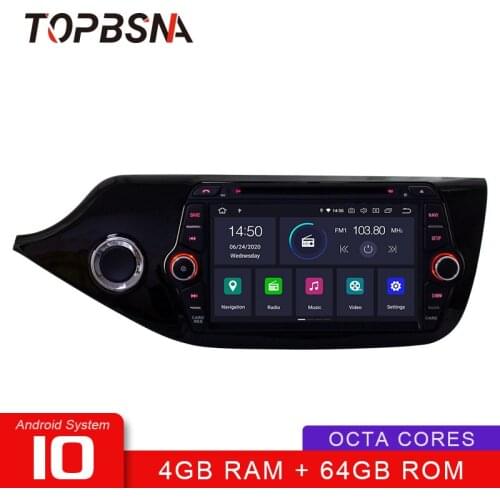 TOPBSNA Android 10 Car DVD Multimedia Player for KIA CEED 2013-2016 WIFI GPS Navigation 2 Din Car radio Stereo Automotive RDS SD