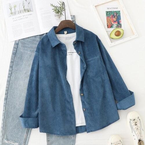 AYAOZTT Women's Corduroy Shirts