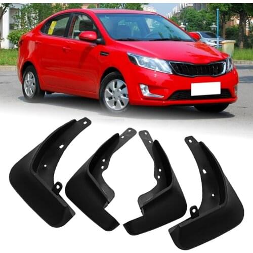 Car Front Rear Fender Mud Flaps Deluxe Molded Splash Guards 4Pcs For KIA RIO K2 Sedan 2012 2013 2014 2015 2016 2017