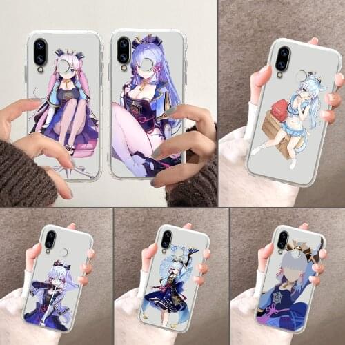 Genshin Impact Kamisato Ayaka Phone Case Transparent For Huawei Honor 6 7 8 9 10 10i 20 A C X Lite Pro Play transparent fashion