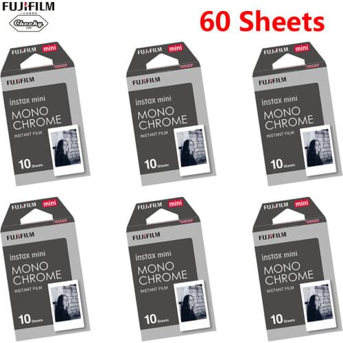 10-60 Sheets Fujifilm Instax Mini 9 Film Monochrome Fujifilm Instant Camera 7 8 9 25 50s 70 90 SP Smartphone Photo Printer Paper