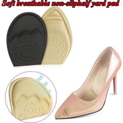 4D Wear-resistant Forefoot Pad High Heel Insole Soft Anti-pain Pad Sweat-absorbent Breathable Non-slip Half-size Thin Shoe Pad