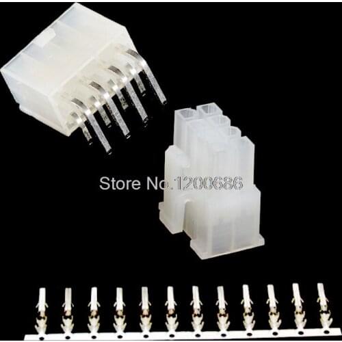 2*4PIN 8PIN Kit Pitch 4.2MM Curved Solid Needle 90 degree 5557 Double Row connector