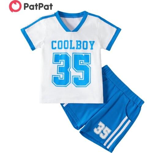 2pcs Toddler Boy Cotton Short-sleeve Shorts Suit Street style Toddlers Sets