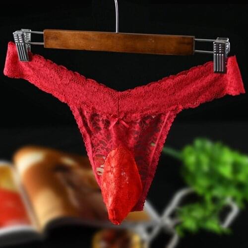 Men\s Sexy Lace Breathable Comfortable Large Size Sexy Thong Panties Underwear Sexy Lace Breathable Comfortable Large Size