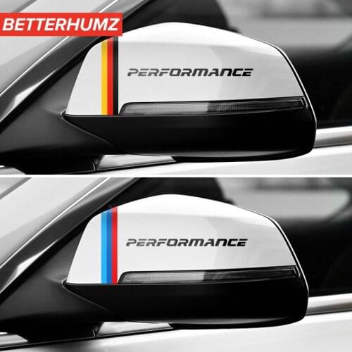 BETTERHUMZ Car Sticker M Performance Car Rearview Mirrior Stickers For BMW F20 F21 E90 E60 E46 E39 F30 F10 E70 Z4 Accessories