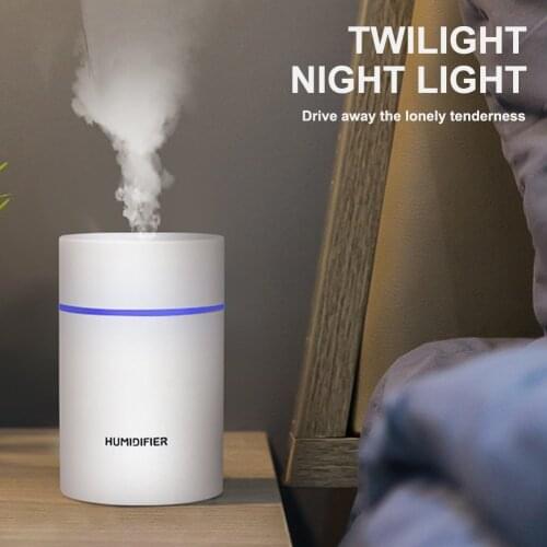 300ml USB Mini Humidifier Desktop Misting Aroma Diffuser with Night Light 2 Modes Auto Power Off Air Humidifier for Car Office