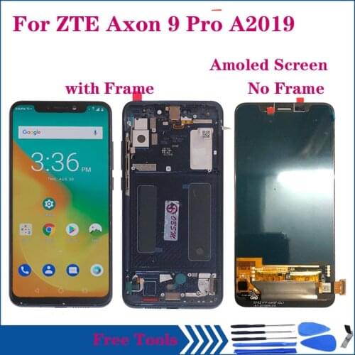 Original Amoled Display For ZTE AXON 9 pro LCD DISPLAY Touch Screen Digitizer Assembly For ZTE A2019 OLED Repair
