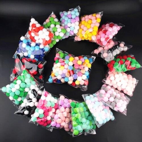 Pompom 10 15 20 25 30mm Fur Plush Mini Pompoms Ball Maker for Craft DIY Toys Wedding Home Decoration Sewing on Cloth Accessories