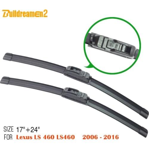Buildreamen2 Car Frameless Windscreen Wiper Blade Car Windshield Bracketless Wiper 1 Pair For Lexus LS 460 LS460 2006-2016