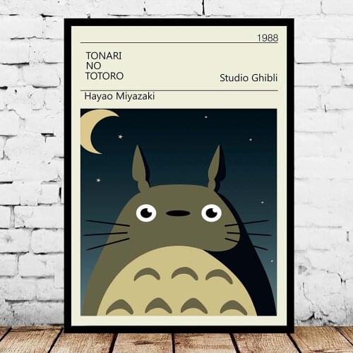 Nordic Style Modern Decoration Canvas Anime Totoro Painting Pictures Home Wall Art Prints Watercolor Modular For Kid Room Poster