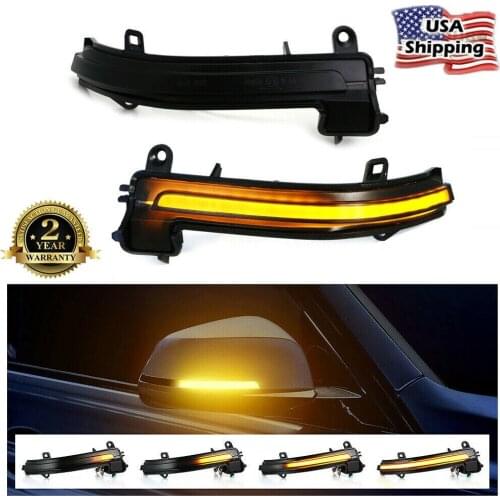 Led With Streamer Is Suitable For VW BMW Mirror Light Indicator VW Golf 7 Touran Yellow Angle Side Mirror