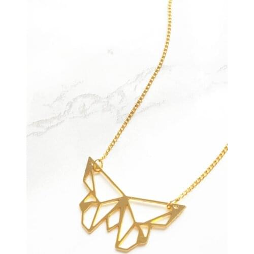 Trendy New Origami Butterfly Necklace Butterfly Jewelry Women Statement Necklace Cs Go Collares
