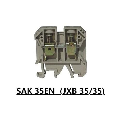 10 pcs/lot SAK 35EN Universal combined terminal blocks suit G and T type Din rail block JXB 35/35, Grey color