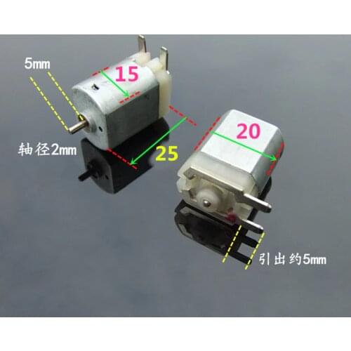 DC 3V~12V 6V 10000RPM High Speed Carbon Brush Small Mini 130 Motor 2mm Shaft DIY Toy Car Boat Model