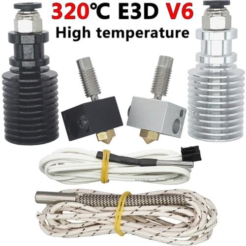 3D Printer Parts 0.4/1.75mm E3D V6 Hotend Kit High Temperature Version 320 Degrees J-Head Remote Extruder 12V 24V Hotend