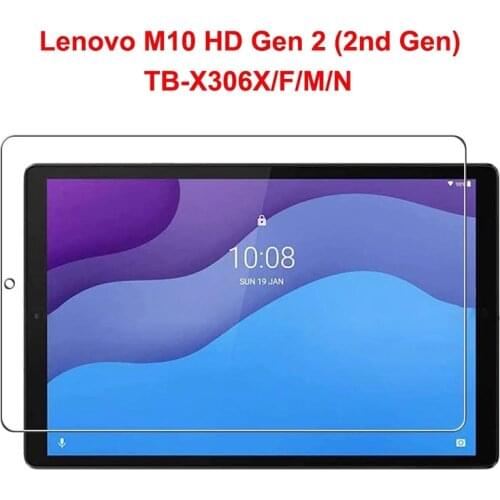 Tempered Glass for Lenovo Tab M10 HD Gen 2 (2nd Generation) TB-X306F TB-X306X TB-X306M/N 10.1'' Screen Protector 9H Glass Film