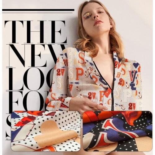 112 cm printed silk fabric 12 mm crepe de chine silk fabric meter summer shirt dress childrens fabric wholesale silk cloth