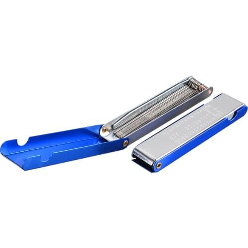 2pcs/set Blue Welding Torch Nozzle Tip Cleaner Tool File Needle Welding Torch Tip Portable 13 in 1 Aluminum Nozzle Cleaner