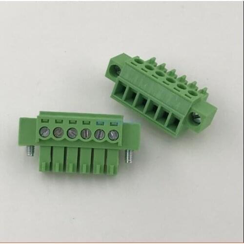 20pcs 3.5mm terminal K15EDGKM-3.5mm with fixing screw ear plug-in terminal block plug female