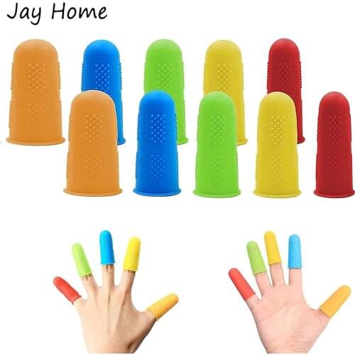 3/5Pcs Silicone Finger Protectors 3 Sizes Finger Thimble Caps for Sewing Crafts Cross Stitch Embroidery Finger Sleeves Cover