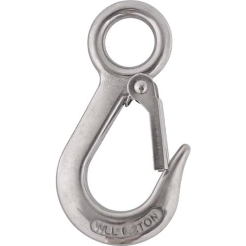 304 Stainless Steel American Type Marine Trigger Round Swivel Eye Lifting Snap Tone Hook 200KG/0.2T/440ib Working Load Limit