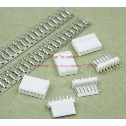 50sets/lot) connector KF2510 2510 7Pin Pitch:2.54MM/0.1inch 180 Degree Pin Header + Terminal + Housing KF2510-7P