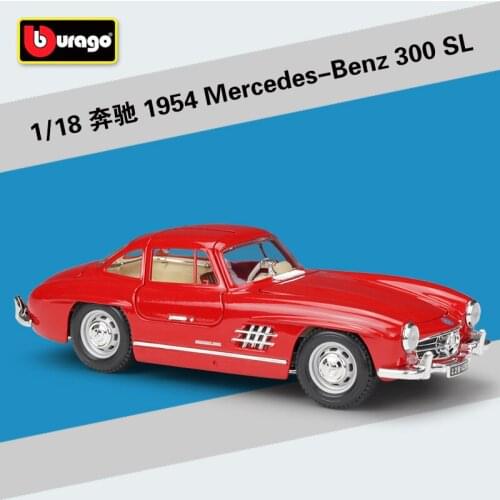 Bburago 1/18 1954 Mercedes 300SL Alloy Retro Car Model Classic Car Model Car Decoration Collection Gift