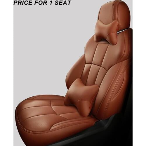 Genuine Leather Car seat covers For mitsubishi l200 asx lancer x outlander 3 eclipse cross colt xl pajero sport 3 accessories