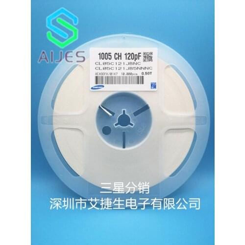 CL05C121JB5NNNC CAP CER 0402 120P 121J ±5% 50V C0G Ceramic Capacitor 10000pcs Ceramic Capacitor