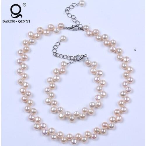 Daking Classic Bridal Wedding Accessories Beads Pearls Jewelry Set For Women Lady Girl