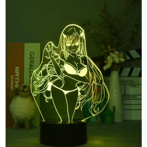 DARLING in the FRANXX Zero Two 002 Anime Girl Figuras 3D Led Illusion Night Lights Home Room Decor Lamp 3d Light Christmas Gift